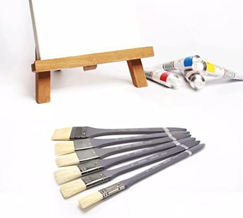 DLOETT 6 komada umjetnik ravna četka Set alata za farbanje ulja za akvarel DIY Grafiti četka za piling Art Brush