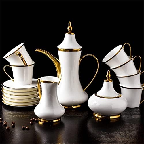 Houkai europska stil ručno izvučeno zlatna linija kava lonac kafe kosući kašika kašika postavljena keramička krigla vrhunsko porculansko
