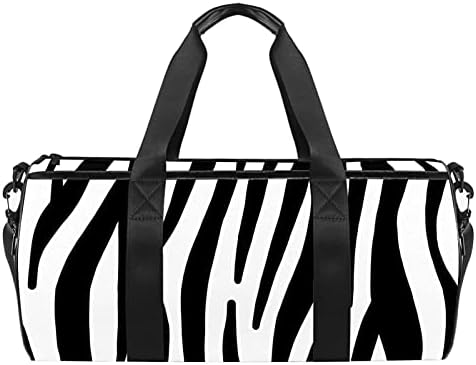 Mamacool pozadina Sažetak Zebra Strip torba za nošenje preko ramena platnena putna torba za teretanu Sport Dance Travel Weekender
