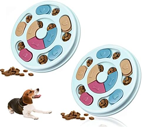 [2 paket] interaktivna igra slagalice za pse x 2 komada-obuka inteligencije & amp; pomoć pri sporom hranjenju