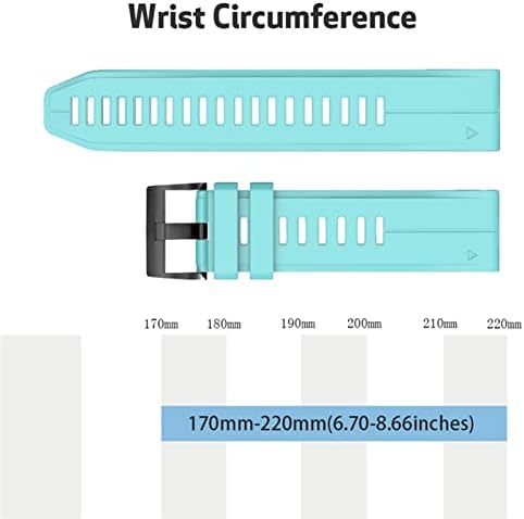 Kqoo 26 22 20mm traka za sat za Garmin Fenix 7x ,Fenix 7,Fenix 7s Smart Watch Silikonski Easyfit ručni kaiš za brzo oslobađanje