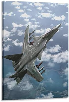 Hejke vojne avion aviona za avion F-14 Fighter Jet Print on platna slikarska zidna umjetnost za dnevnu sobu Početna Dekor Dječak Poklon