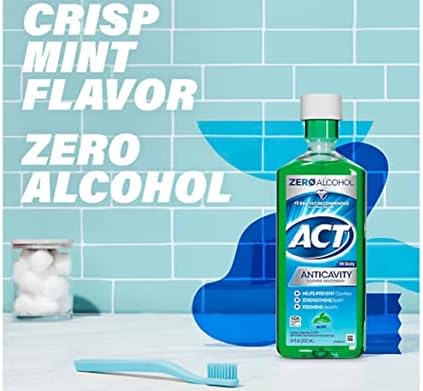 ACT Anticavity fluorid tečnost za ispiranje usta, menta, bez alkohola, bočica od 18 unci