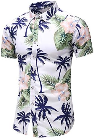 Leftgu Muška štampana plaža Havajska Slim fit košulja