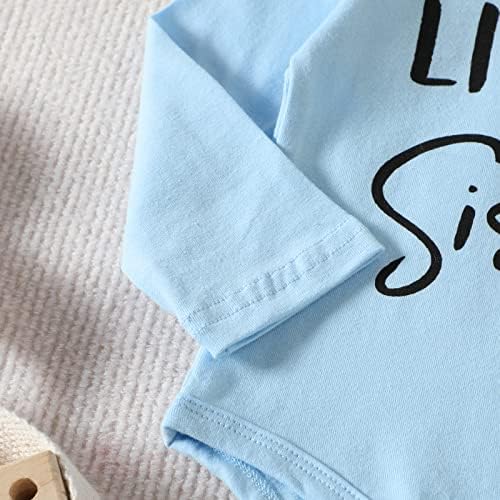 Dieray Newborn Baby Girl Odjeća Little Sestro Infent Newborn Outfit Slatka djevojačke djevojke ROMPER hlače set