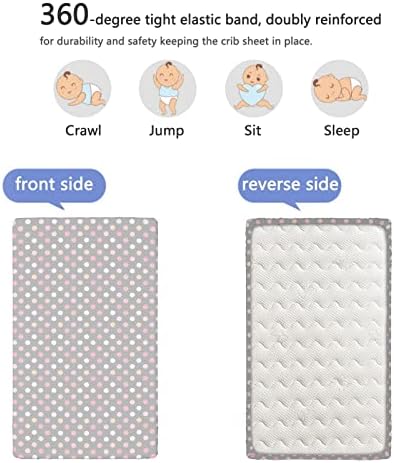 Pastel tematski plahte, prenosivi mini krevetići posteljina madrac madrac posteljina od madraca ili kreveta za madrac sa delom, 24