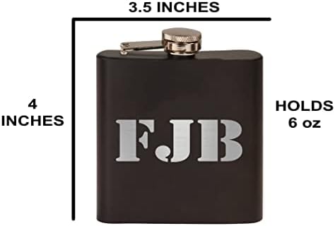 Funny FJB Anti Biden Nerđajući čelik Hip tikvica Premium kutija poklon Set mat crna čini veliki poklon za njega tata Otac republikanski