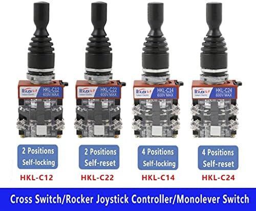 WeVu 1pcs Joystick prekidač Monolever Rocker Cross Master Switch 2-put 4-put 2no 4no veličine rupe 22mm HKL-C12 C22 C24