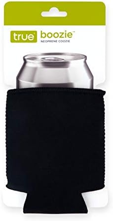 True Boozie™ neoprenski rukav za piće, standardni can Cooler za pivo, Seltzer, koktele, izolovani neopren, crni, Set od 1