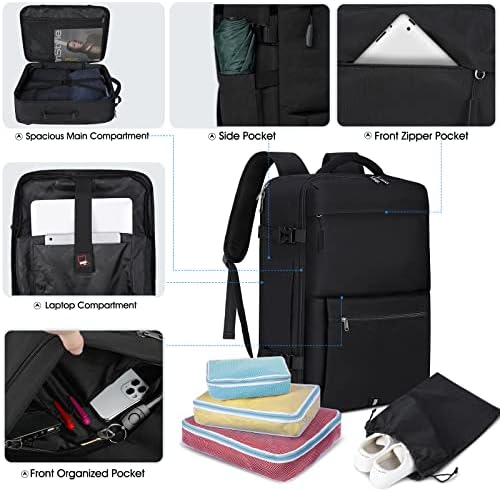 Putni ruksak za muškarce žene 17 inčni let odobren za nošenje ruksak vodootporan 40L laptop ruksak prtljaga Daypack Business Computer