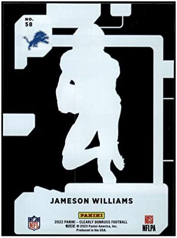 Jameson Williams RC 2022 Donruss jasno 58 lavovi ocijenjeni Rookie NM + -MT + NFL Fudbal