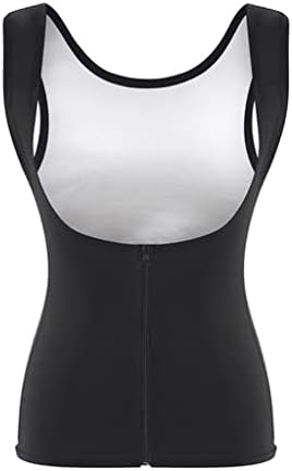 Yfqhdd žene bešavni korzet za znoj sauna odijelo Tank top Zipper Body Shiper Slimming Shirt