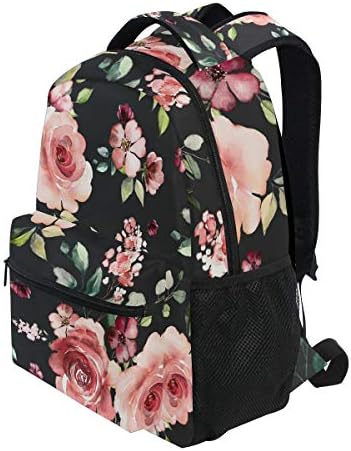 Alaza Rose Cvijeće cvjetna ruksačka torbica za žene djevojke djeca studentica personalizirana laptop iPad tablet putnička torba sa
