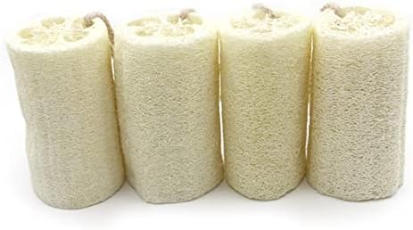 Piling kupatilo 4pcs Prirodni loofah spužva za tijelo za tijelo piling lisnato smubber uklanjanje rogovine za muškarce Žensko kupatilo