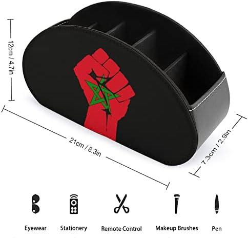 Podignuta šaka Marokanska Zastava držač za daljinsko upravljanje olovka kutija PU kožna daljinska Caddy dekorativni sto za pohranu