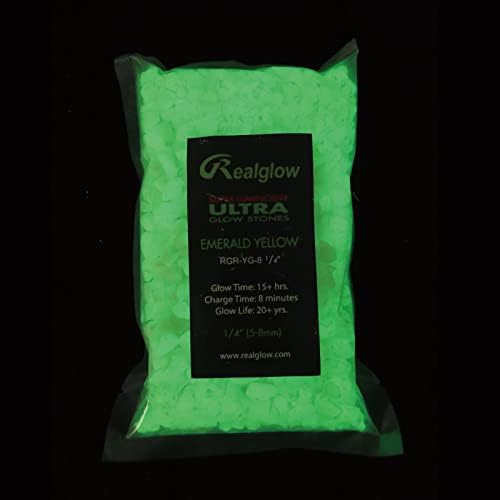 Realglow fotoluminiscentni šljunak žuta zelena boja RGR-YG-8