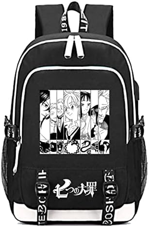 Timmor Magic Anime Seven Smrtonosno grijeh ruksak srednje školske torbe za knjige preko 8 godina.