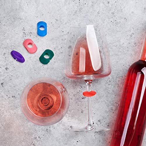 24 komada Wine Glass Charms markeri silikonsko piće markeri za vino staklo šampanjac Flaute kokteli, Martini,Stem naočare degustacija