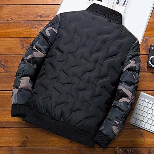 Non stop jakna Muške modne jednostavne kamuflažne boje podudaranje džepa kardigan patentni patentni džemperski jakni flanel jakne