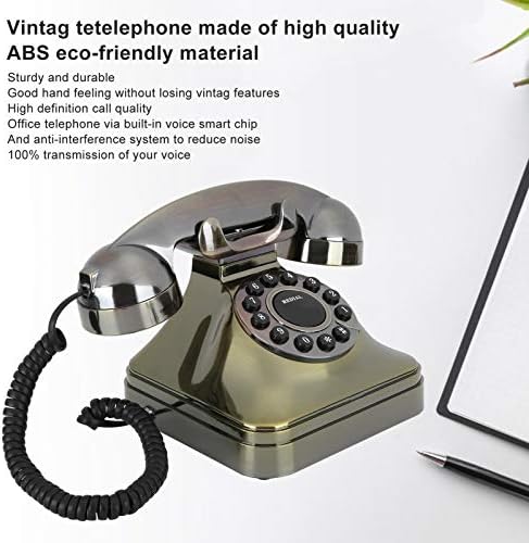 T OSUNY Vintage fiksni telefon, retro kadesan stol telefon, sa velikom brojem tastature, smanjite buku, ožičeni telefon za dom / hotel