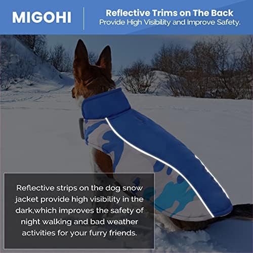 Migohi pas, reflektirajuća jakna za pse vjetroelektrane s obloženim rukom zimskim kaputima za hladno vrijeme, topli i reverzibilni