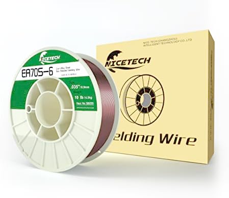 NicEtech, MIG čvrsta žica za zavarivanje, ugljični čelik, ER70S-6 .035 promjer, 10 funti kalem, paket od 1