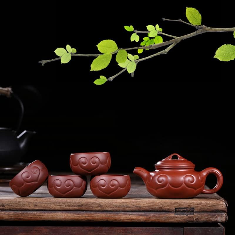 Gloriss Yixing Clay Tapot Set, Fanggu Ruyi Set čajnika