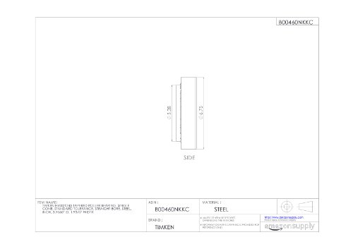 Timken Hm321245 Konusni valjkasti ležaj, jedan konus, standardna tolerancija, ravni provrt, čelik, inč, 3.9060 ID, 1.9375 širina