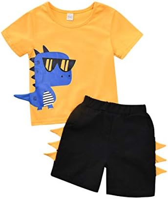 Toddler Baby Boy Hotsas setovi DINOSAUR kratki rukav + kratke hlače sadrže ljetne odjeće