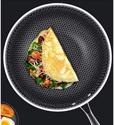 SHYPT Wok od nerđajućeg čelika,klasični Nerđajući čelik svakodnevni kuharski tiganj za prženje