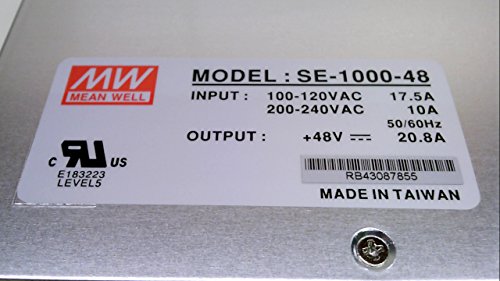 Mean Well se-1000-48 AC/DC napajanje, jedan izlaz, 48 Volt, 20.8 Amp, 998.4 vat, 10.9 D x 5.0& 34; Š x 2.5 H