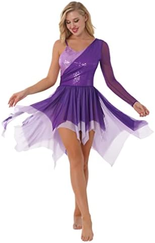Freebily Womens Buquins Ballet Dance Haljina Camisole Leotard Ballerina Kostim asimetrična suknja