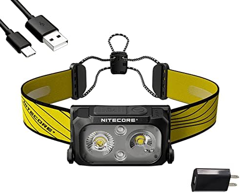 Nitecore NU25 400 lumen USB-C punjiva svjetla, lagani, dvostruki snop, sa crvenom rasvjetom za planinarenje, penjanje i kampiranje,