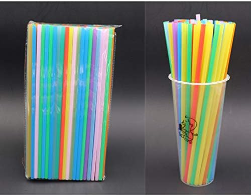 YARNOW 200kom jednokratne plastične slamke obojene slamke za piće ukrasne slamke za rođendanske svadbene potrepštine za koktele