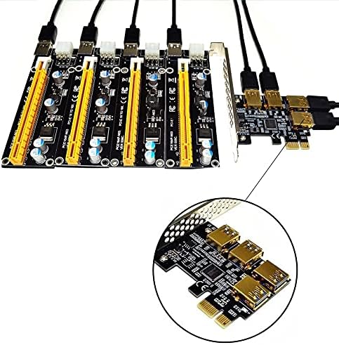 Konektori Konektori za računare Konektori 4 portove PCIe Riser adapter PCI-E 1x do 4 USB 3.0 PCI-e Rabbit GPU računarskog ureda -