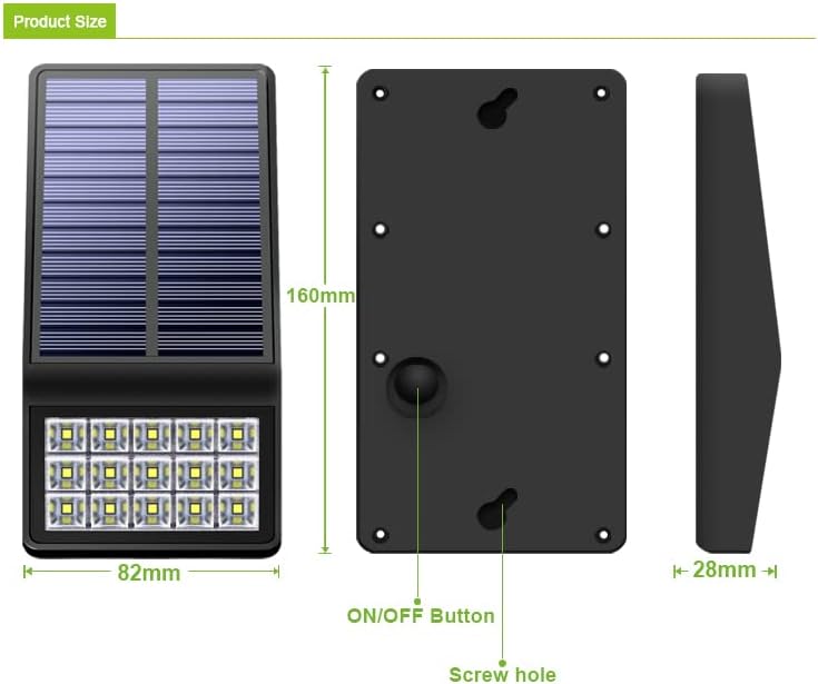 Xinree 4 pakovanje senzora za motion solarne ograde sa 8 paketa Svjetla solarne korake