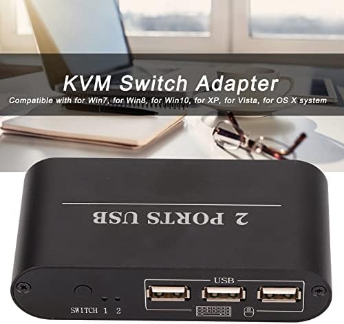 PUSOKEI 4K 30Hz USB KVM prekidač, HD multimedijalni interfejs KVM Prekidač za PC laptop računare, automatsko prepoznavanje Rezolucije,
