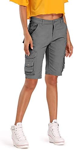 Ochenta ženski povremeni multi-džepovi Bermuda teretni kratke hlače Dužina koljena ljetna planinarska kratke hlače