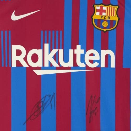 Memphis Depay & Ansu Fati FC Barcelona AUTOGREMENA 2021-22 Home dres - nogometni dresovi