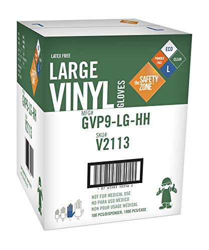 Sigurnosna zona GVP9-LG-HH prozirne vinilne rukavice bez praha, velike, futrola od 1.000
