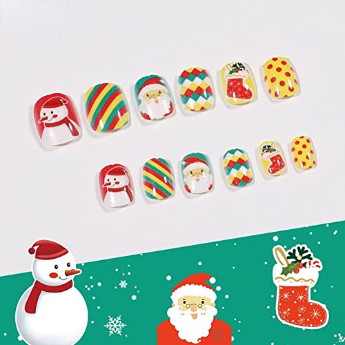 BYBYCD flaster za manikir djeca Djeca umjetni nokti Salon za nokte crtani filmovi završeni nokti dekoracija noktiju Božić lažni Savjeti