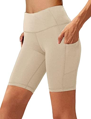 Ženski biciklisti visokog struka kratki bočni džep vježba za trbuščić kontrola biciklističke kratke hlače joga vježba za trčanje spandex