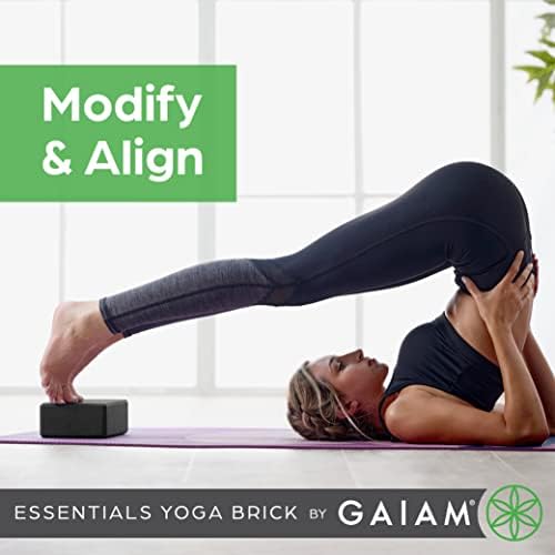 Gaiam Essentials Yoga Brick / Prodaje se kao pojedinačni blok | Eva foam Block dodatna oprema za jogu