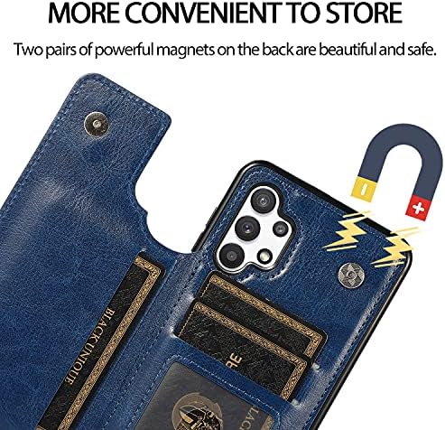 CCSmall za Samsung Galaxy A32 5G torbica za novčanik sa držačem kartice, PU kožni stalak za kartice futrola dvostruka magnetna kopča