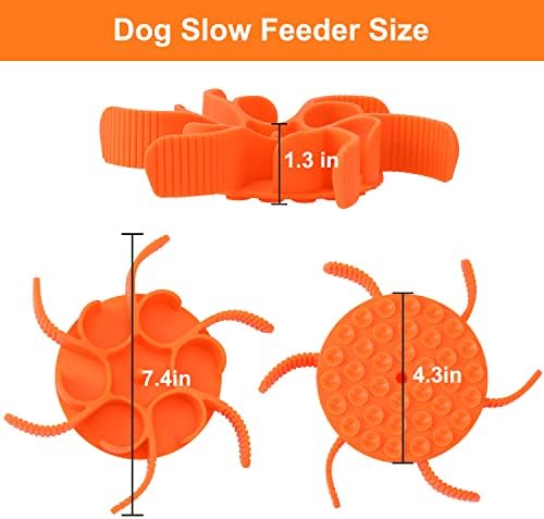 Anipaw posude za sporo hranjenje pasa silikonske spiralne posude za hranu za pse umetak za usporavanje jela za velike srednje male