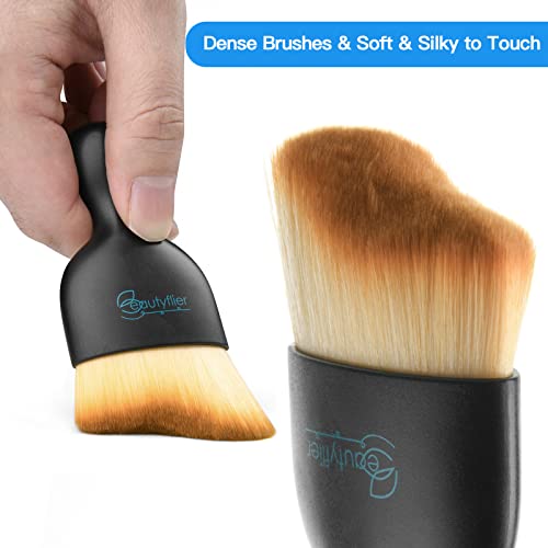 Beautyflier Threation Foundation Brush, putni četkica za puder za tekuću zakladu, kremu ili besprijekornu kozmetiku u prahu, kutna