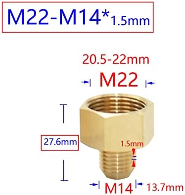FITINGI COSE Mesing muški navoj 3/8 1/2 M22 / 18/14 Konektor za smanjenje bakrene slavine za aparator za pročišne zube za pročišćivač