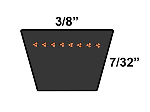 D & D Powerdrive 3L290 V pojas, 3L, guma, 3/8 x 29 OC