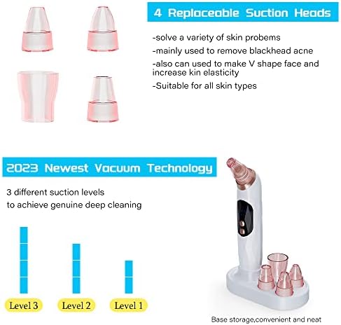 Vakuum za uklanjanje pukovanstva Eviftc Blackhead - vakuum za uklanjanje crne glave - Crno sredstvo za uklanjanje glave za nos - Pimple
