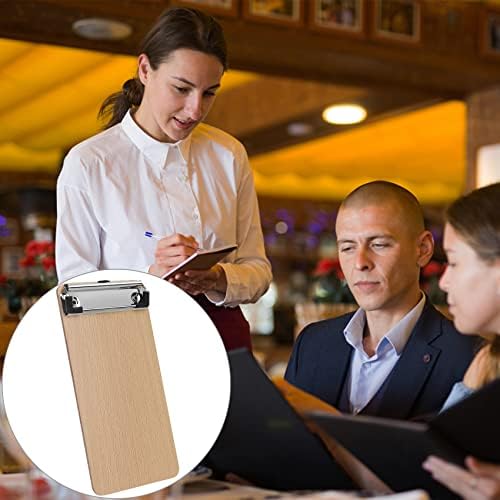 BOMKEE Mini Clipboards A6, male drvene lesonit kancelarijske Memo Klipboards veličine računa Mini menu Clip ploče za restoran